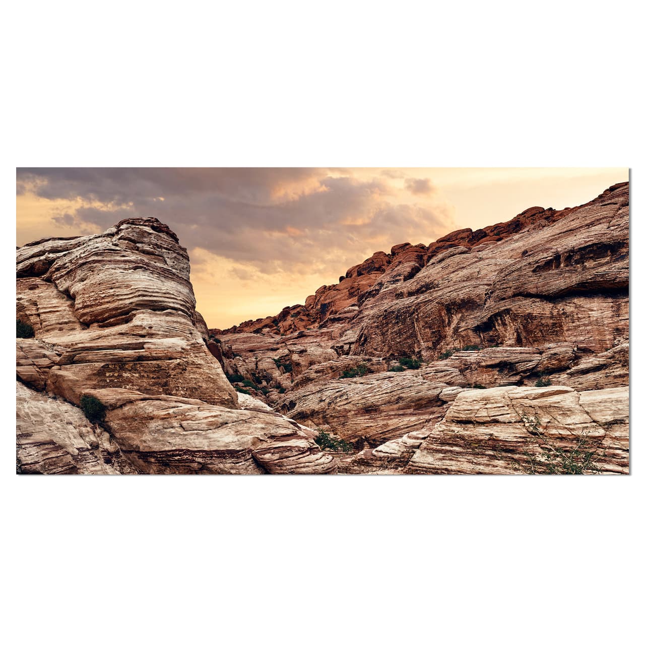 Designart - Scenic Red Rock Canyon in Nevada - Landscape Canvas Art Print